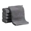 Toalla de Terciopelo Coral de Doble Capa Gris Engrosada Absorbente de Agua para Coche Suave y No Suelta Toalla para Lavado de Coches Limpieza del Hogar