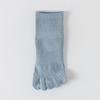 Calcetines de algodón de cinco dedos para primavera y verano, antibacterianos, desodorantes, para hombre, de tubo medio, absorbentes del sudor, transpirables, de color sólido, cortos, sin hueso