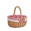 Cesta de piquenique de vime cesta tecida à mão cesta de rattan cesta de lembrança bolsa de presente cesta de vegetais armazenamento cesta de ovos tecida em rattan