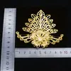 DIY Xiuhe corona de gran fénix de lujo combinación de flor de moiré de fénix y ratán material de hierro estilo chino abanico de grupo accesorios para abanico de boda