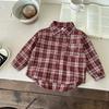 Camisa Xadrez Infantil Outono e Inverno 2025 Novo Estilo Roupa Infantil Lindo Menino Camisa de Manga Longa Jaqueta Fina Forrada com Fleece