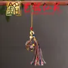 Colgante de caballo auspicioso pintado de ébano, llavero de borla tibetana tejida del caballo del zodíaco Yiming Xianyuan, adorno para colgar en la bolsa