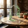 Letrero de Número de Mesa de Acrílico Simple y de Alta Gama, Número de Mesa de Planta Verde Temporada de Bodas Fresca, Letrero de Exhibición de Mesa de Fiesta de Bodas Minimalista