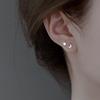 Pendientes pequeños asimétricos de estrella y luna de plata de ley 925 para mujer, nuevos pendientes de moda 2023, pendientes dobles 2022