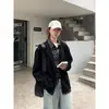 Camisa de Manga Larga Patchwork Falsa de Dos Piezas Estilo Old Money para Mujer y Hombre, Cardigan de Punto Holgado Versátil Estilo Vintage Perezoso de Otoño