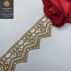 3,5 centímetros liso renda de ouro linha fina bordado boneca de ouro acessórios coroa Lolita fio de ouro código de barras