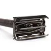 RZACLEA Navalha de Segurança Vintage de Lâmina Dupla, Design de Abertura Giratória com Cabeça de Liga de Zinco e Cabo de Cobre, Barbeador Manual Reutilizável com Lâmina Substituível para Depilação Masculina
