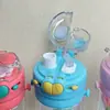 Taza de Agua con Tapa Abierta y Doble Agujero para Popote Lilo & Stitch Bolso Cruzado Taza Portátil para Beber con Correa Taza de Plástico