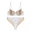 Ropa interior de encaje para mujer, fina, sexy, con pecho grande y pecho pequeño, antiflacidez, con aro de acero suave, sujetador puro.