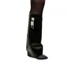 Botas Altas de Moda Estilo Europeo y Americano para Mujer, Nuevos Botines Versátiles de Punta Fina con Hebilla 2025