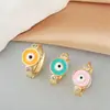 Venta Caliente Transfronteriza Suministro de Joyería para Mujer Pendientes Chapados en Oro de Cobre Pendientes Creativos de Ojo Maligno Joyería Personalizada Venta al por Mayor