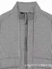 Chaqueta casual con cremallera de bloque de color a cuadros, cuello alto, holgada, moda de otoño para mujer, estilo europeo y americano, transfronteriza