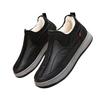 Invierno Nuevo Viejo Pekín Zapatos de Tela para Hombre con Forro Polar Calentado Grueso Zapatos de Papá Fideos de Cuero Zapatos Casuales para Caminar para Hombres Mayores