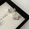 Pendientes de mariposa con diseño ahuecado de estilo francés para mujer, nuevos pendientes de temperamento con personalidad de alta gama de moda 2024, accesorios para las orejas