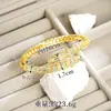 Pulsera Transfronteriza Chapada en Oro de 18 Quilates, Anillo Abierto de Lujo Ligero con Incrustaciones de Circonia con Forma de Serpiente del Zodiaco, Joyería de Mano Versátil de Moda al por Mayor