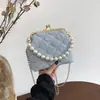 Bolsa de Diseñador de Nicho, Bolso Cruzado de Cadena Acolchado de Hombro Único Verano 2026 Nueva Moda, Bolso de Concha de Gama Alta