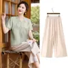 Nueva ropa de maternidad estilo chino, ropa de verano para madres de mediana edad, blusas estilo chino, ropa de mujer moderna y elegante para mujeres de mediana edad y mayores, con pelo de conejo y etiquetas
