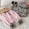 [En Stock] Pantalones de Chándal de Invierno Extra Gruesos para Niñas de 800g, Elegantes Pantalones Casuales Cálidos para Niños con Forro Polar
