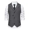 Novidade outono 2024 transfronteiriça colete de terno masculino vintage europeu e americano com lapela de abotoamento simples casaco masculino britânico slim