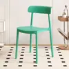 Silla de plástico para uso doméstico, engrosada, adecuada para mesas de comedor en restaurantes, cómoda para sentarse a largo plazo, uso comercial, diseño minimalista moderno, con respaldo, estilo nórdico