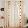 Tecido para decoração de Natal transfronteiriço, novas cortinas bordadas em renda, cortinas de Natal prontas para festas festivas