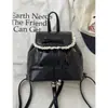 Bolsa Versátil com Laço Doce Personalizado para Mulheres 2025 Nova Tendência Moda Mochila Fofa Mochila Coreana Feminina