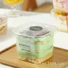 Bol Saciante Famoso en Internet con Tiramisú, Ensalada de Frutas, Pastel, Gelatina de Hierba, Milhojas de Leche de Soya y Caja Transparente para Llevar
