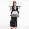 Traje de Ropa de Moda Infantil de Danza Urbana Hip-Hop para Niños y Niñas Camiseta Blanca Gris Ropa Infantil Hiphop Holgada Frita Marca de Moda Urbana Ropa Infantil