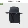Chal de Color Sólido Resistente al Agua para Exteriores Transfronterizo Sombrero de Pescador para Hombre con Ala Ancha Protección Solar Transpirable Sombrero de Ala Ancha Moderno