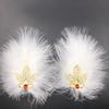 Nuevo Super Fairy - Tocado de plumas blancas, horquilla para el pelo de celebridades de Internet, vestido de novia, fotografía diaria, viaje, accesorios distintivos para el cabello con plumas dulces