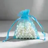 Bolsa de gaze de nylon com cordão para joias, bolsa de embalagem de malha, bolsa de gaze para doces de casamento, bolsa de armazenamento de malha de nylon