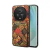 Denior Es Adecuado para Magic 7/6/5Pro Estuche de Cuero Floral de Corcho Honor 100/90 Soporte para Tarjetas Funda para Teléfono Móvil