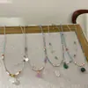 Nuevo Collar con Colgante de Calcedonia Estilo Chino Retro de Paz con un Toque de Lujo Ligero y de Alta Gama, Cadena Elegante y Moderna para la Clavícula