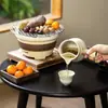 Estufa para cocinar té en casa, juego completo para interior, estufa de carbón para barbacoa exterior, estufa de borde, olla pequeña, utensilios para cocinar té