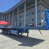 Exportación Transfronteriza Remolque Plano Multifuncional de 13 m Remolque Plano 666 cm 1332 cm Remolque Plano para Transporte de Contenedores