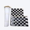Suministro transfronterizo fábrica mayoreo 14*21cm Impresión textil Chunya Bandera de carreras F1 cuadrícula blanco y negro bandera de mano de carreras