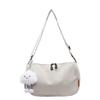Bolso cruzado para desplazamientos transfronterizos, Bolso tipo dumpling simple, casual y versátil, Portátil, moderno, Bolso de hombro estilo deportivo para estudiantes, Bolsa de tela