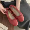 Zapatos de Rollito de Huevo Suaves Plegados Otoño 2026, Estilo Hada con Lazo, Zapatos de Ballet Planos, Zapatos de Abuela