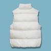 Colete de Penas Outono e Inverno para Mulheres, 90% Penugem de Pato Branco, Gola Alta, Sem Mangas, Estilo Coreano, Camada Interna Quente, Em Estoque, Atacado, Amostra Disponível