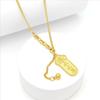 Collar con colgante de oro y arena de Vietnam para mujer, joyería chapada en oro y cobre, cadena de clavícula de temperamento de moda, venta al por mayor