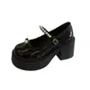 Zapatos retro estilo francés Mary Jane para mujer, nueva colección primavera/otoño 2026, con plataforma gruesa, tacón grueso, perfectos con faldas, tacones altos estilo JK, zapatos de vestir