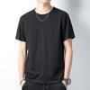 Playera de Manga Corta de Algodón Modal Seda de Hielo para Hombre, Cuello Redondo, Verano, Delgada, Color Puro, Transpirable, Secado Rápido, Camiseta Básica de Cuello Redondo para Hombre