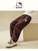 Pantalones Casuales con Forro de Felpa para Niñas Otoño e Invierno 2024 Nuevo Estilo de Dibujos Animados de Moda Pantalones Deportivos para Niños Venta al por Mayor