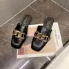 Sandálias Rasteirinhas Versáteis da Moda Estilo Coreano Estilo Fada Celebridade da Internet para Mulheres 2021 Novo Verão Mules com Corrente Abertas na Ponta