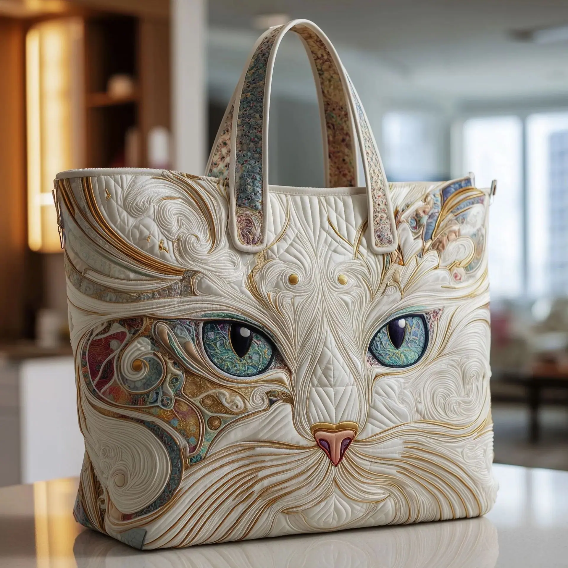 Catitude Quilted Tote Bag GFTO