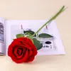 Rosa de Terciopelo Artificial de un Solo Tallo, Accesorio para Atmósfera Festiva Romántica, Decoración de Boda, Arreglo de Pasillo, Arreglo Floral, Ramo de Novia