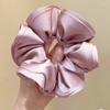 2026 Nuevo Lujo Moda Lazo Grande para el Cabello Gama Alta Color Sólido Satín Scrunchie Accesorio para Cola de Caballo Alta Diadema para el Cabello