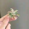Nova Broche de Flor de Planta Estilo Chinês Nacional Inserido com Diamantes Versátil Exquisito Pin de Temperamento Acessórios de Lapela