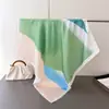 Bufanda de Imitación Seda Estampada con Bloques de Color Simples, Chal de Alta Gama, Pañuelo Versátil para el Cuello, Pañuelo Cuadrado Pequeño, Pañuelo para la Cabeza, Bufanda para Mujer
