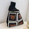 Bolsa de Mão de Tricô, Sacola de Presente para Festa de Mês do Bebê, Sacola de Presente de Aniversário, Sacola de Presente de Doces para Casamento, Bolsa de Mão